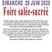 Affiche inscription sale sucree 28 juin 2020