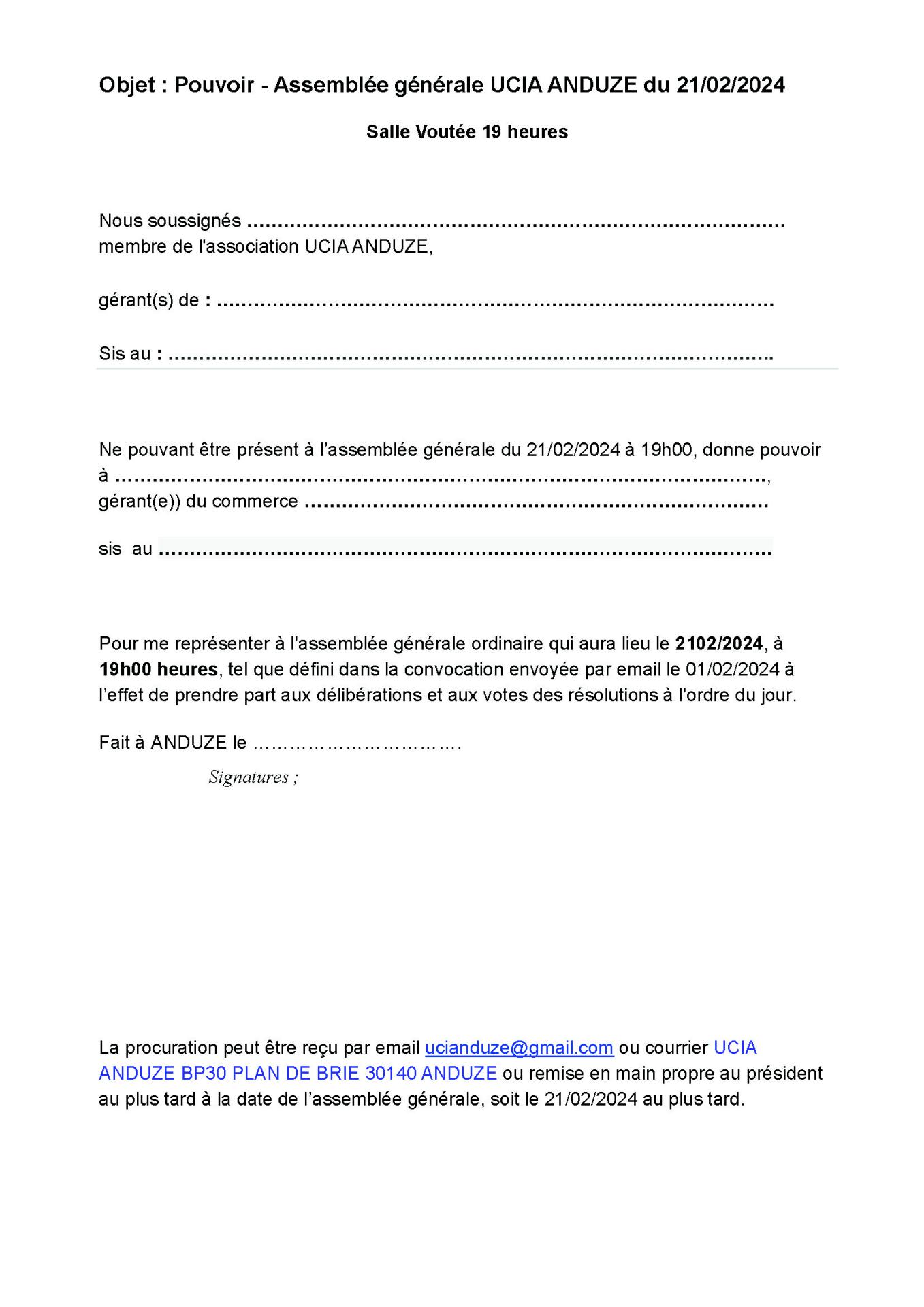 Pouvoir pr l assemblee generale ucia 21 02 2025