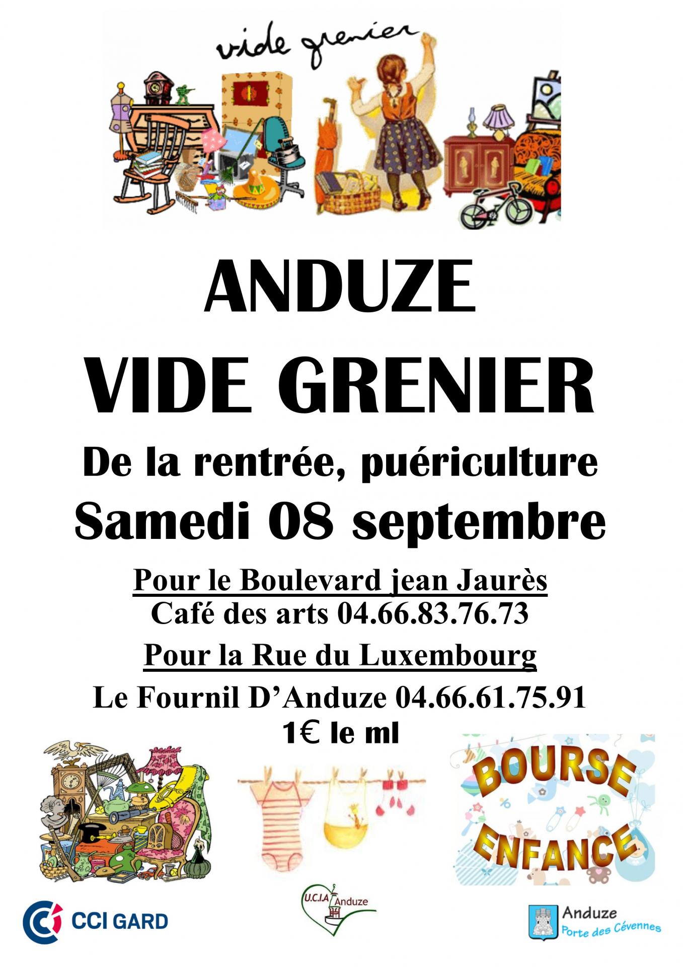 Vide grenier 08 septembre 2018