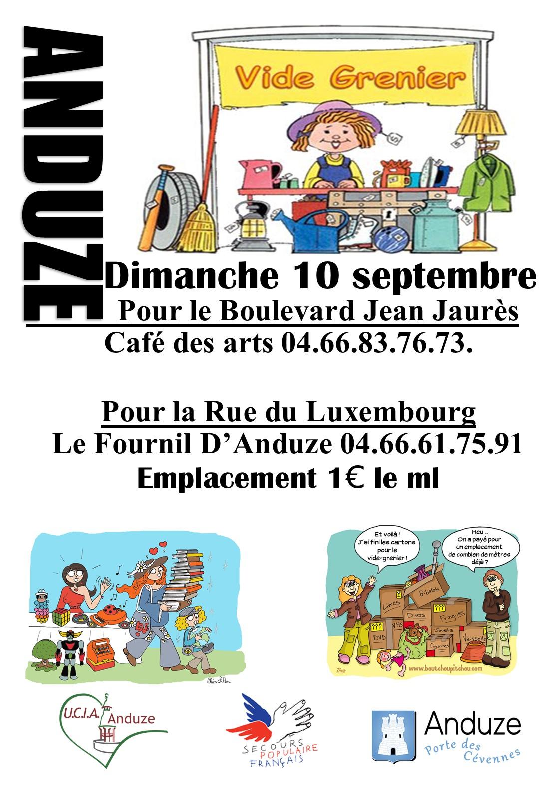 Vide grenier bbjj et lux 10 09 2023